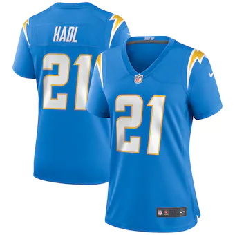 womens nike john hadl powder blue los angeles chargers game